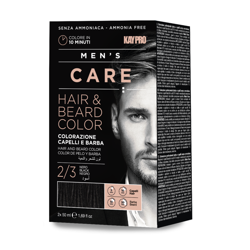 BEARD HAIR COLOR KAYPRO - černá barva na vousy, knír a vlasy