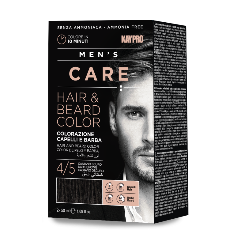 BEARD HAIR COLOR KAYPRO - tmavě hnědá barva na vousy, knír a vlasy
