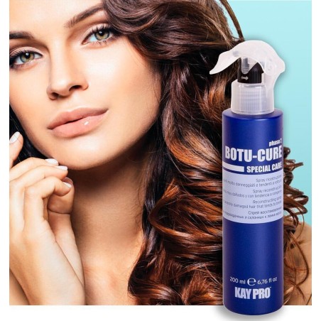 Botu Cure Spray (200ml) - rekonstrukční neoplachující sprej s rostlinnými peptidy pro velmi poškozené lámavé vlasy